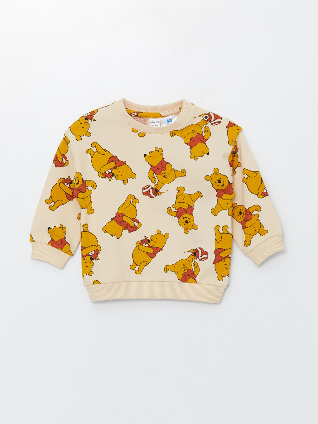 LC Waikiki Crew Neck Long Sleeve Winnie the Pooh Printed Baby Boys' Sweatshirt and Sweatpants 2 Pack Set -W4AS77Z1-LRA