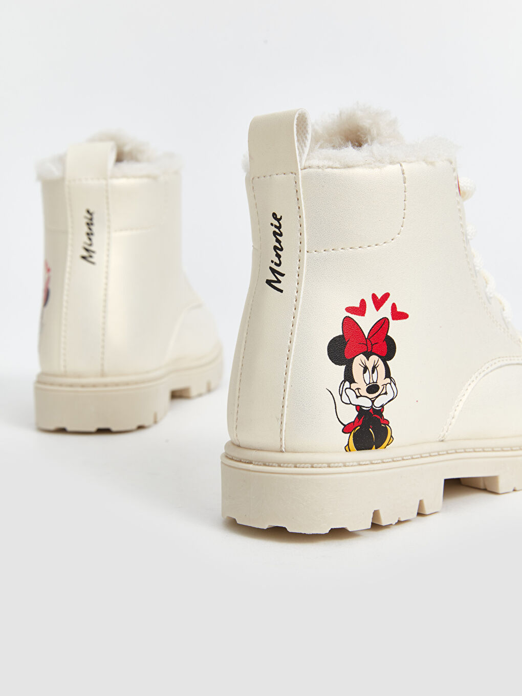 LCW STEPS Zippered Minnie Mouse Printed Baby Girls' Boot -W4AT05Z1-V9H