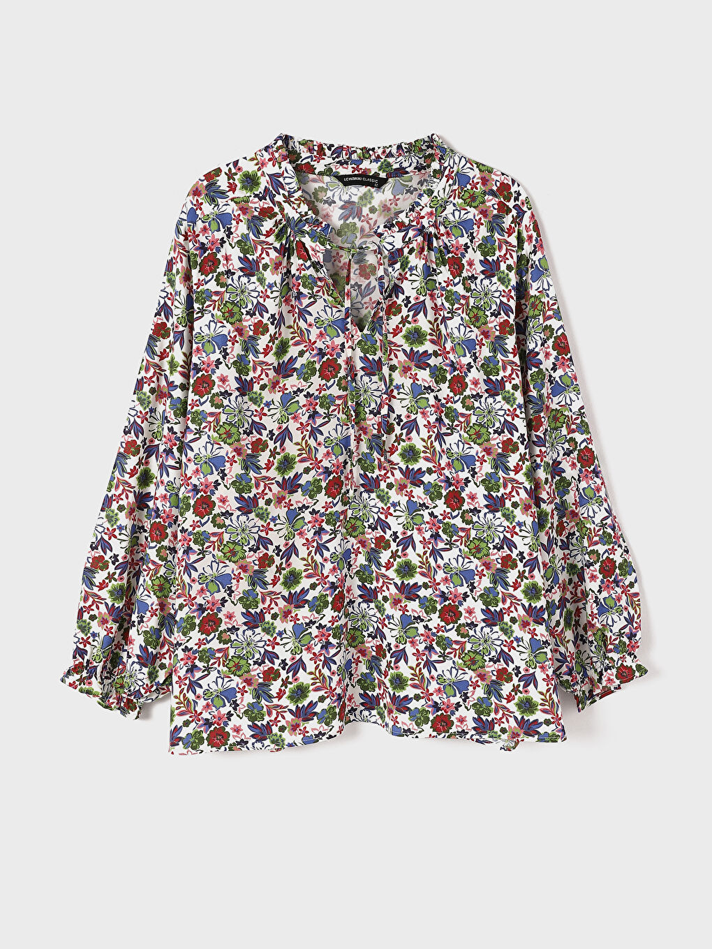 Tie Neck Floral Women's Blouse