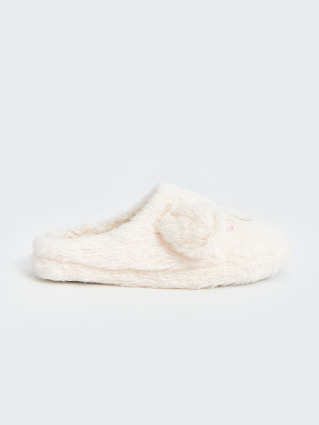 қыздарға арналған 3d аппликациялы үлпілдек жүн үй аяқ киімі-1