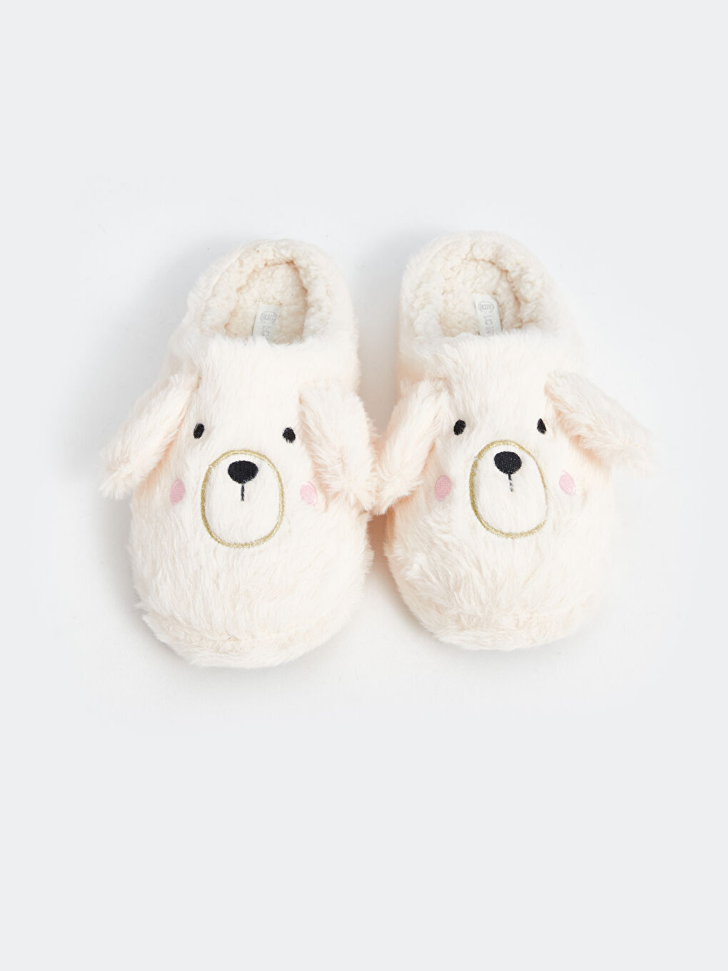 қыздарға арналған 3d аппликациялы үлпілдек жүн үй аяқ киімі-2