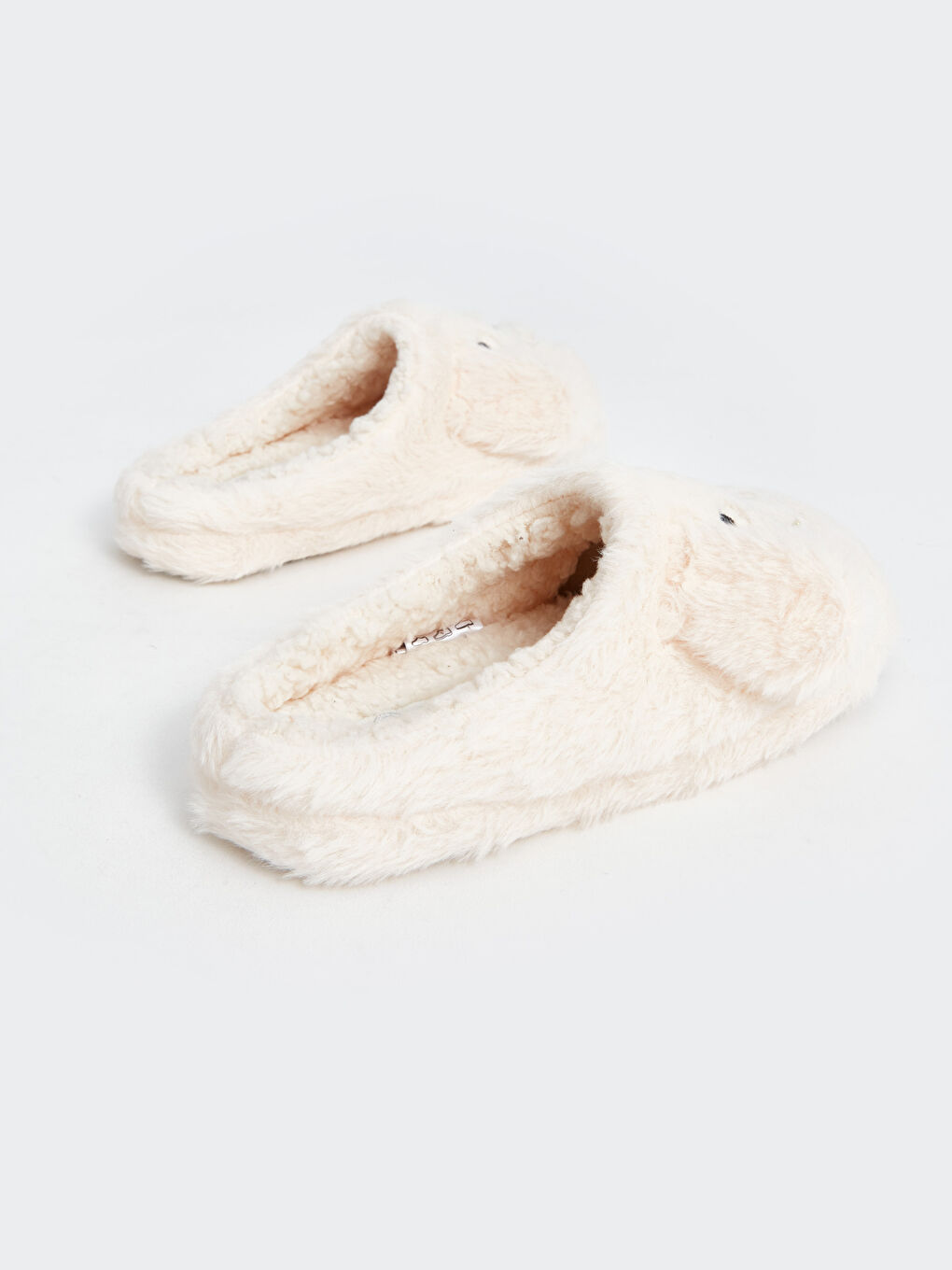 қыздарға арналған 3d аппликациялы үлпілдек жүн үй аяқ киімі-4