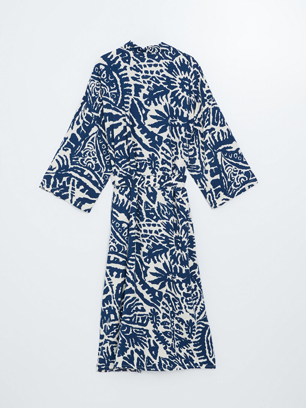 Shawl Collar Patterned Women's Kimono-5