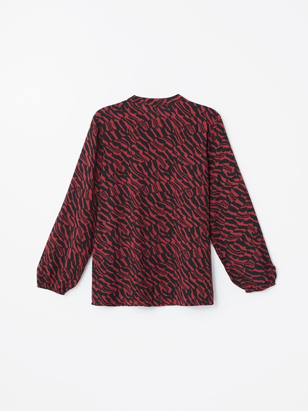 LCWAIKIKI Classic Tie Neck Patterned Long Sleeve Women's Blouse -W4AT52Z8-LQV