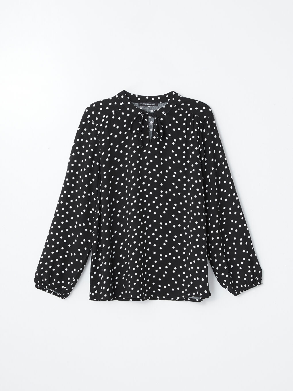 LCWAIKIKI Classic Tie Neck Polka Dot Women's Blouse -W4AT52Z8-LRA