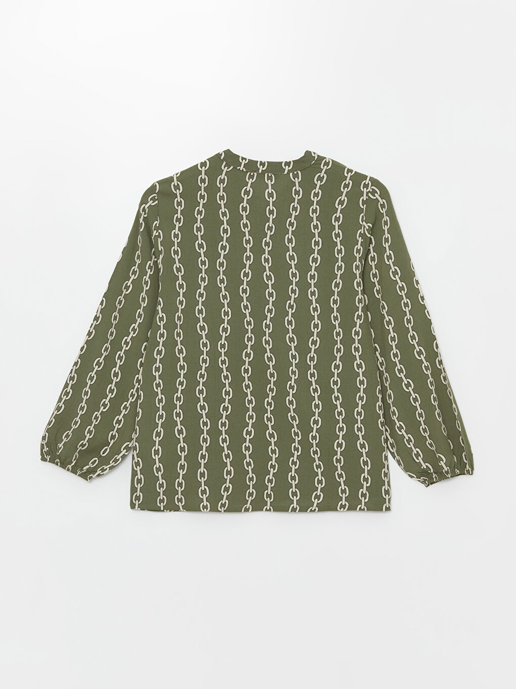 Tie Neck Patterned Women's Blouse-5