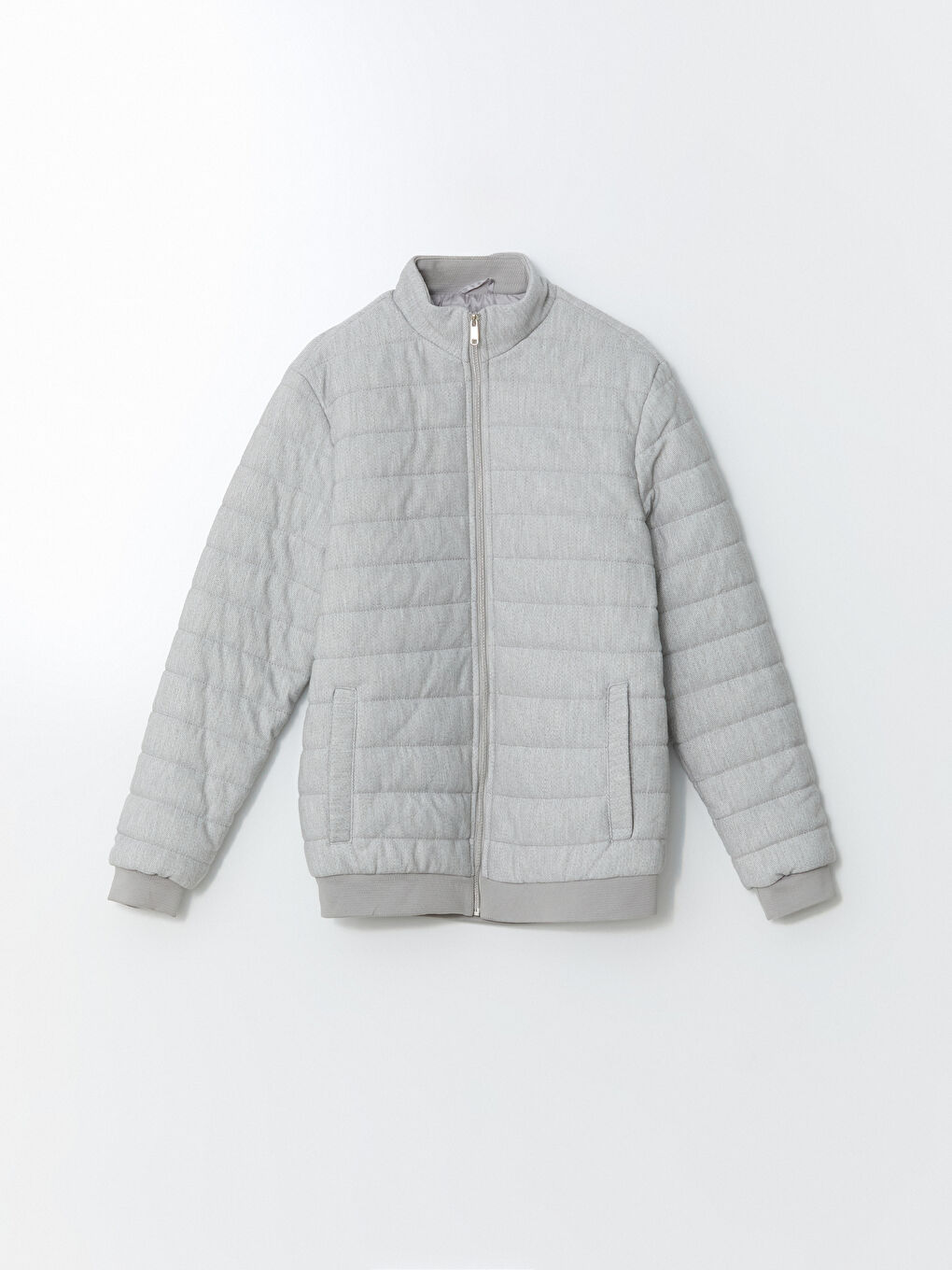 Slim Fit Funnel Neck Men's Coat