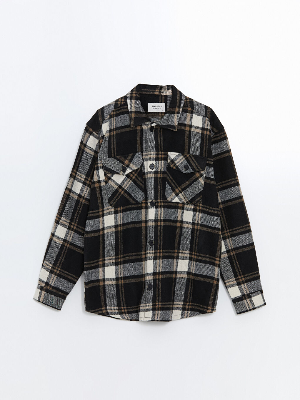 Regular Fit Long Sleeve Plaid Men's Flannel Shirt Jacket-4