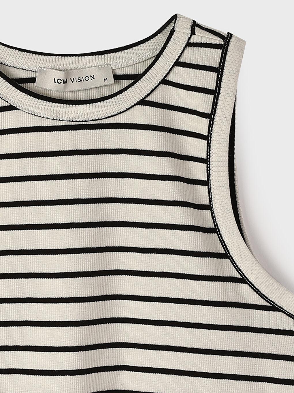 LCW Vision Halter Neck Striped Women's Crop Top -W4AU27Z8-LJX
