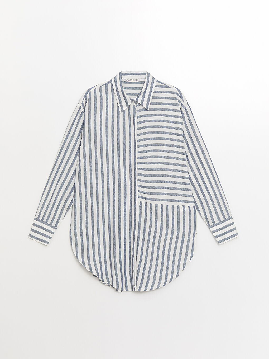 Striped Oversize Women's Shirt Tunic-4