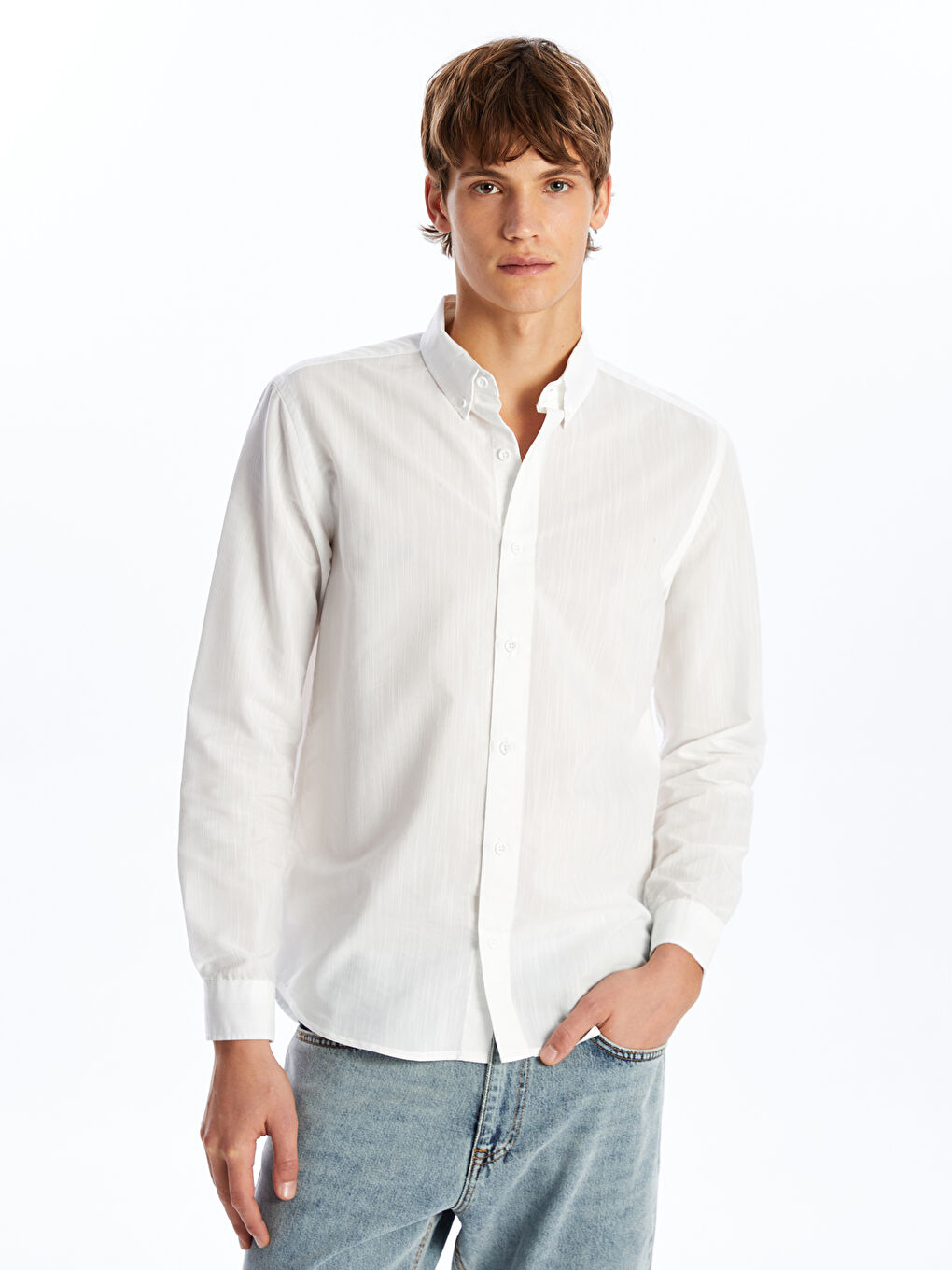 Regular Fit Long Sleeve Men's Shirt