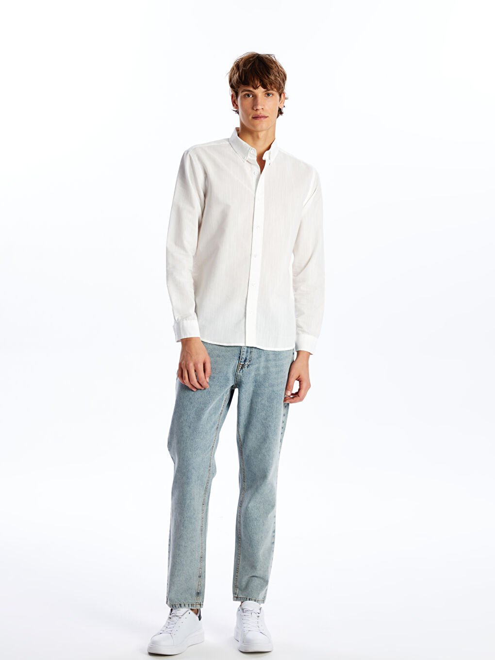 Regular Fit Long Sleeve Men's Shirt-1