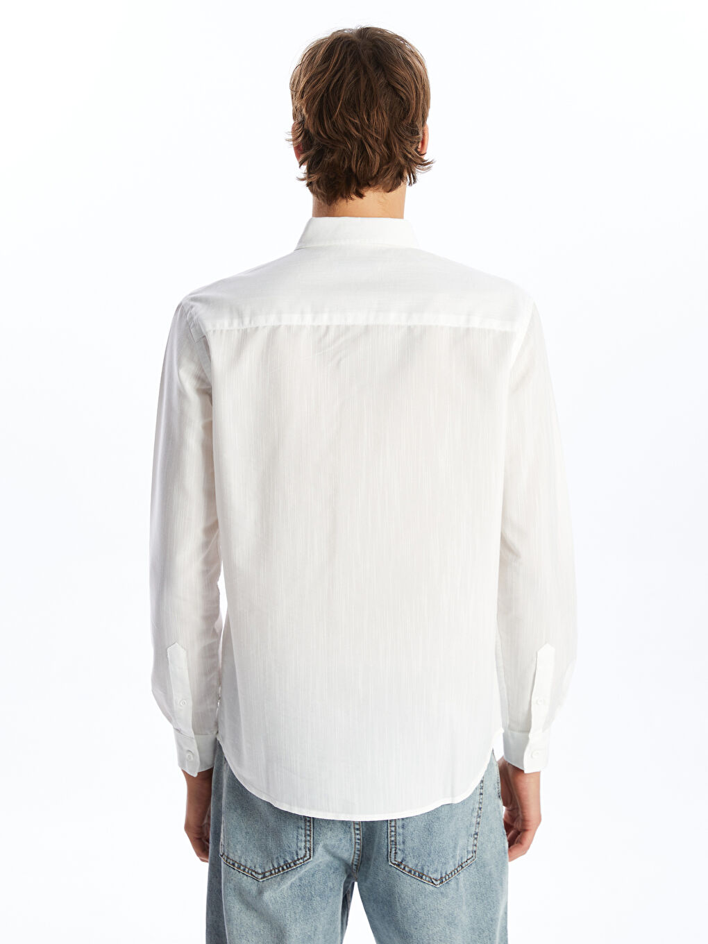 Regular Fit Long Sleeve Men's Shirt-3