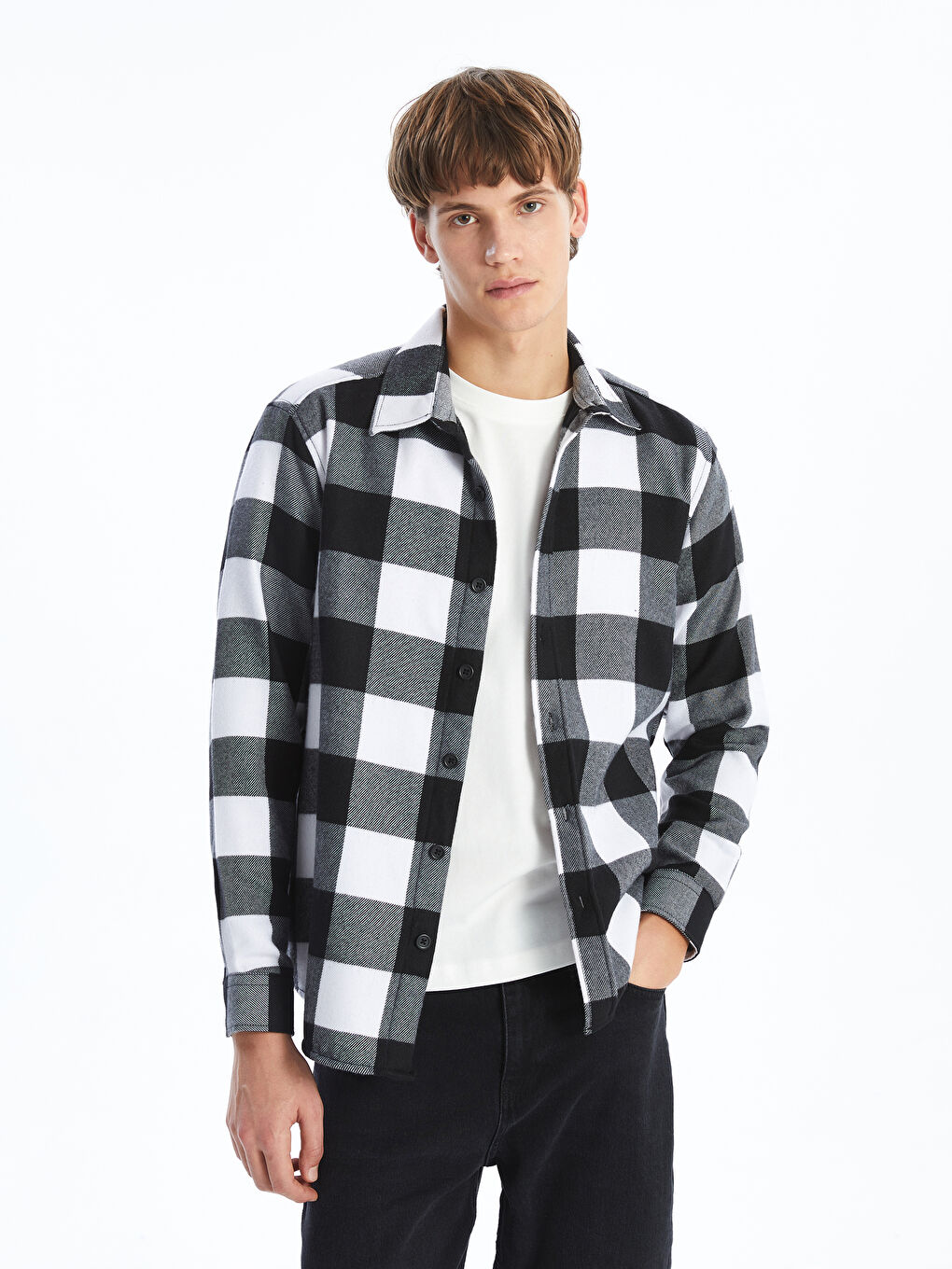 Regular Fit Long Sleeve Gabardine Men's Shirt