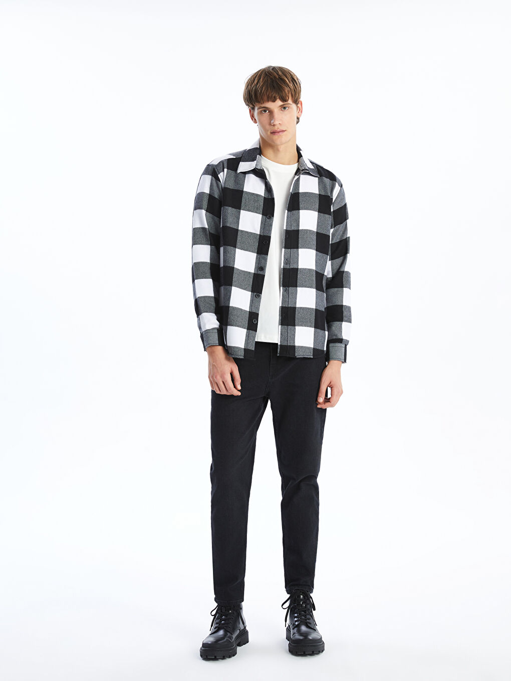 Regular Fit Long Sleeve Gabardine Men's Shirt-1