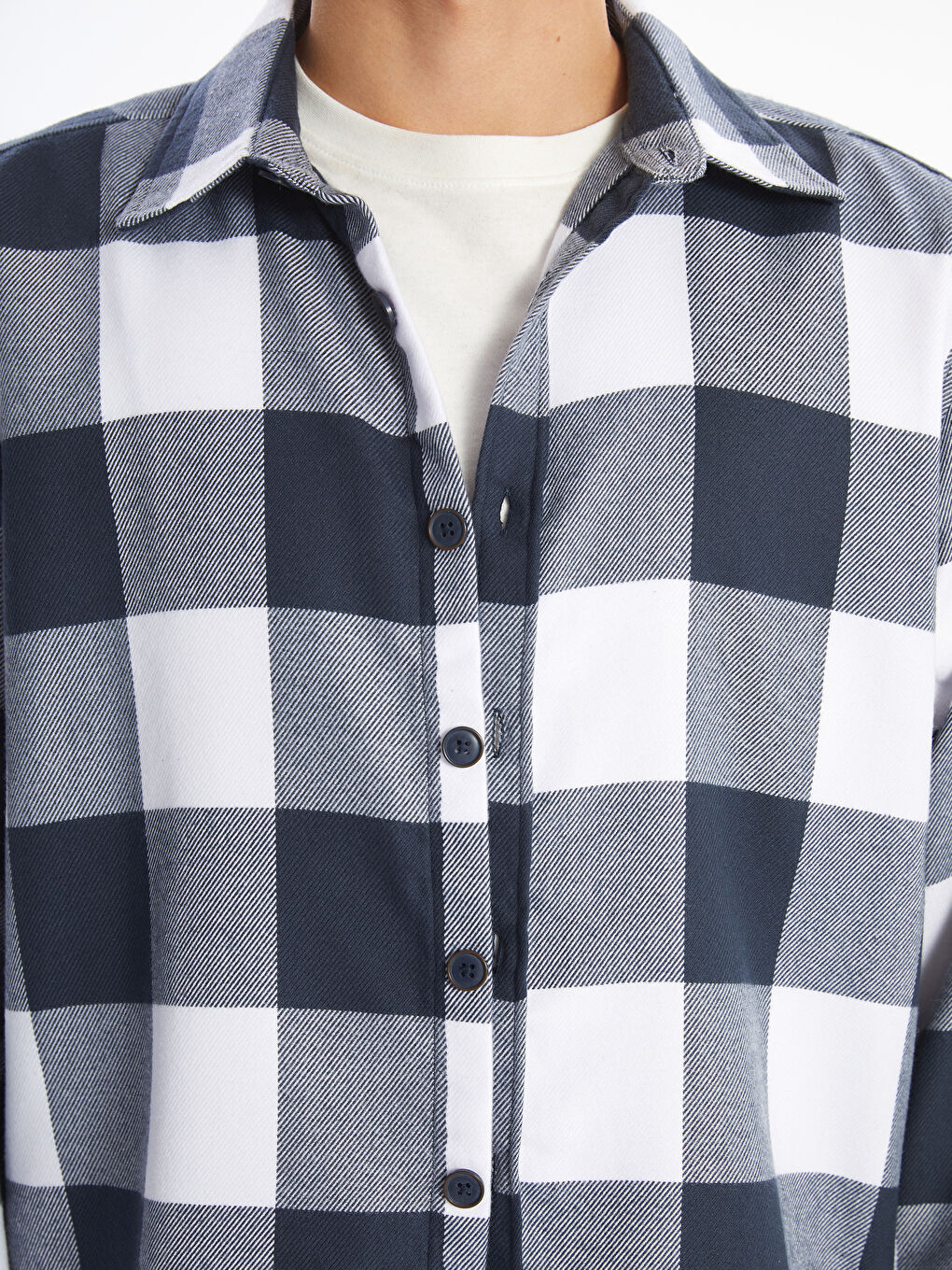 Chemise pour Hommes à Manches Longues en Gabardine Coupe Régulière-2