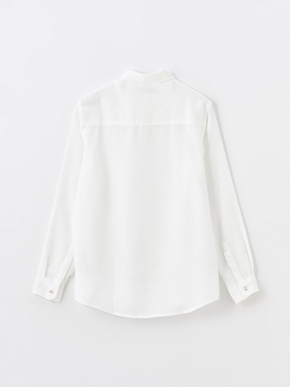 Regular Fit Long Sleeve Poplin Men's Shirt-6