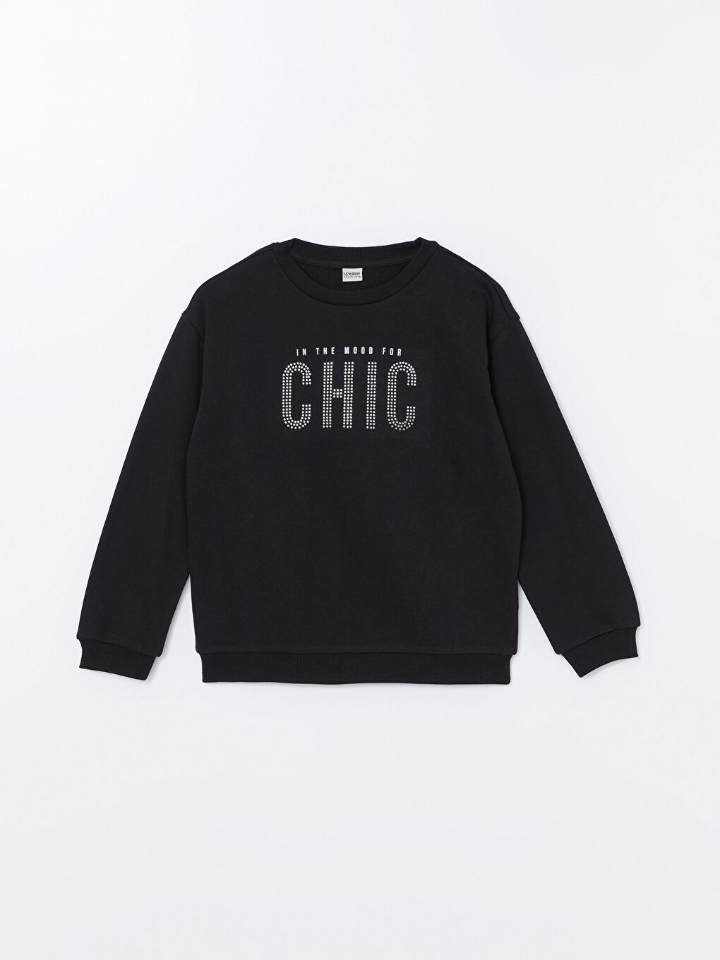 LCW Kids Rundhalsausschnitt Mit Strasssteinchen Verziert Mädchen Dickes Sweatshirt -W4AV65Z4-CVL