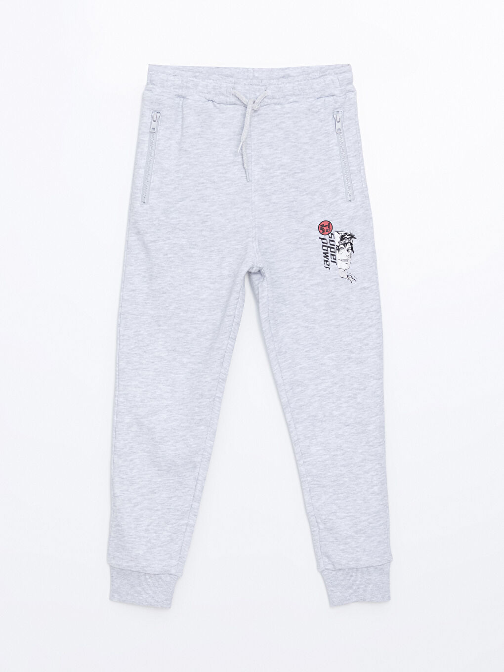 Gri Beli Lastikli Erkek Çocuk Jogger Eşofman Alt