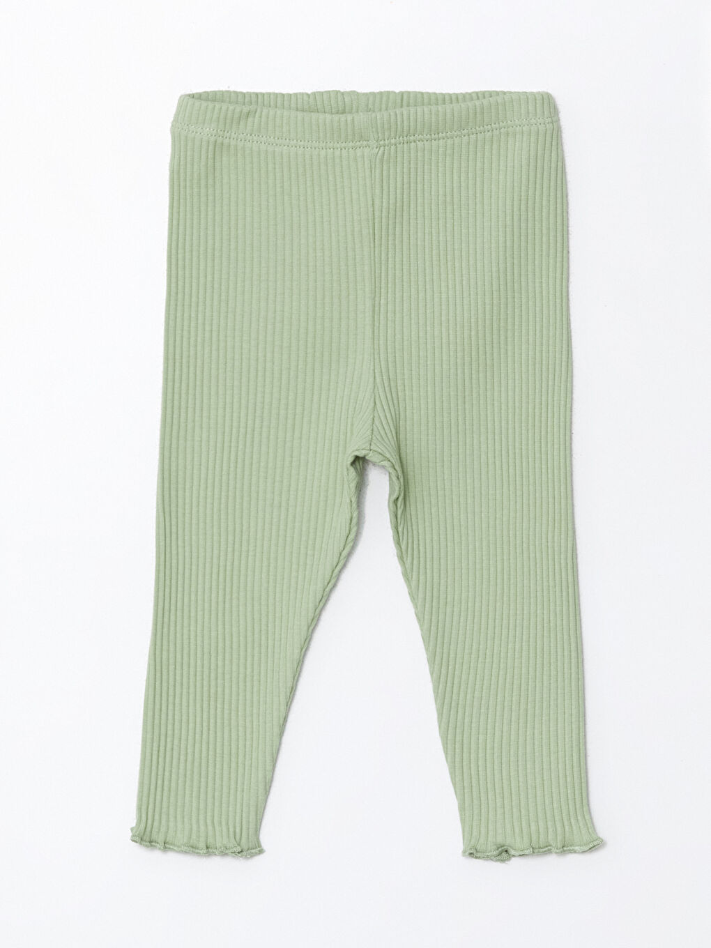 Yeşil Beli Lastikli Kız Bebek Tayt