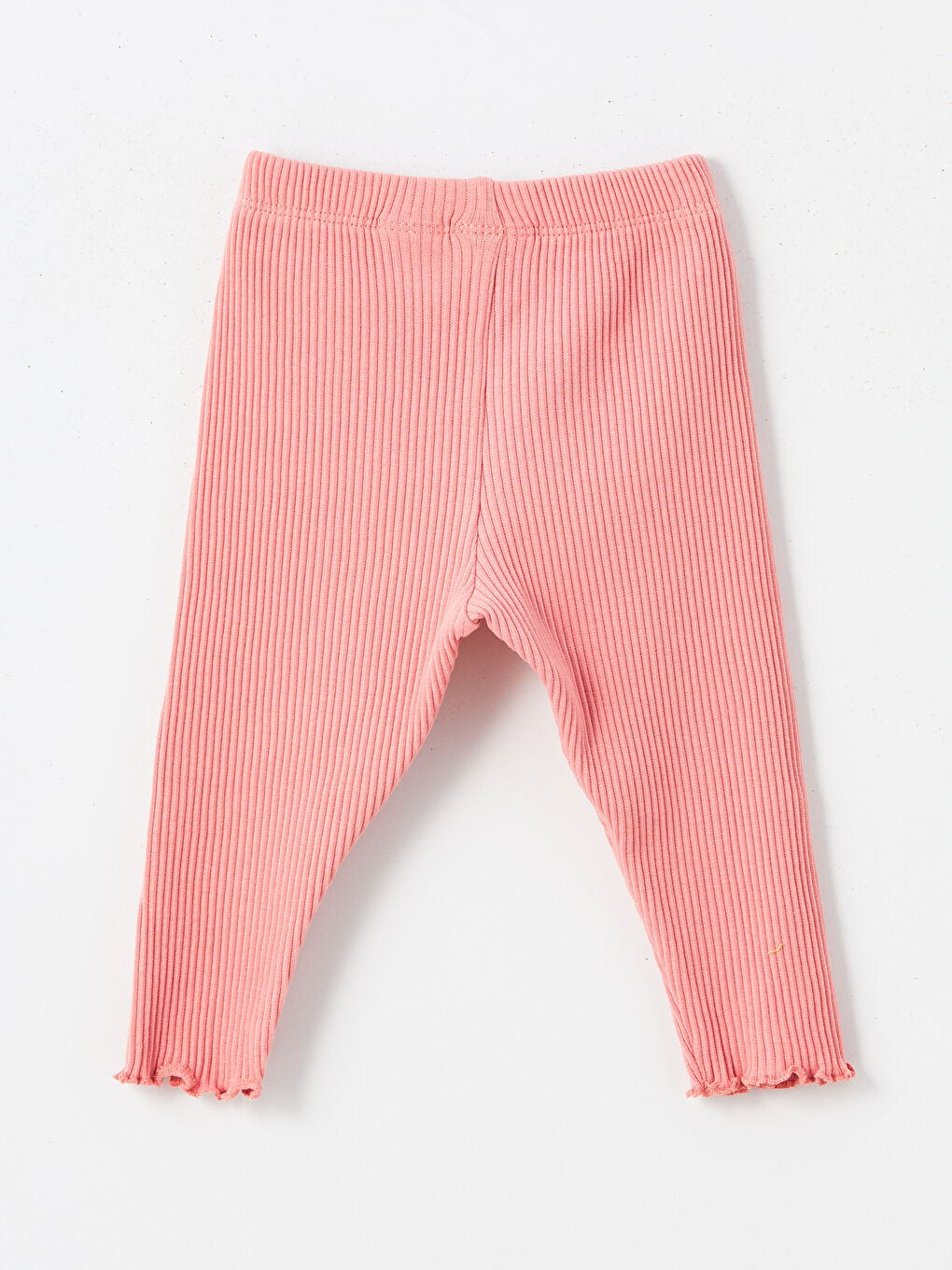 Pembe Beli Lastikli Kız Bebek Basic Tayt-1