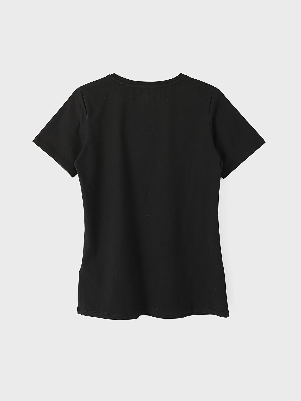 T-shirt à Manches Courtes et Col Rond pour Femmes-1