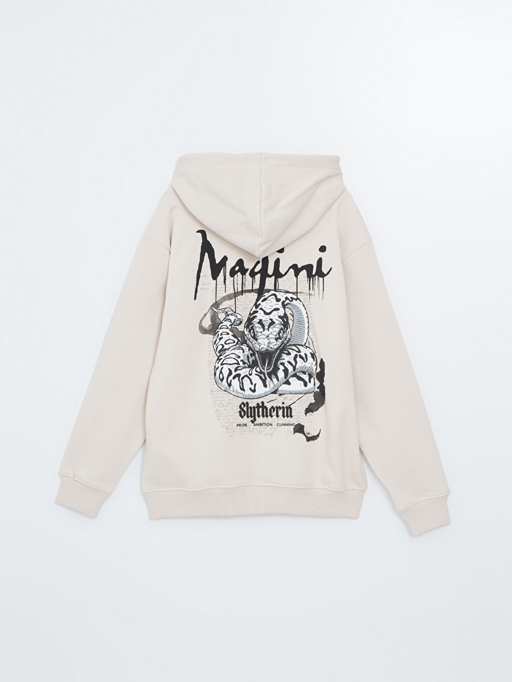 XSIDE Açık Bej Uzun Kollu Harry Potter Baskılı Erkek Hoodie - 6