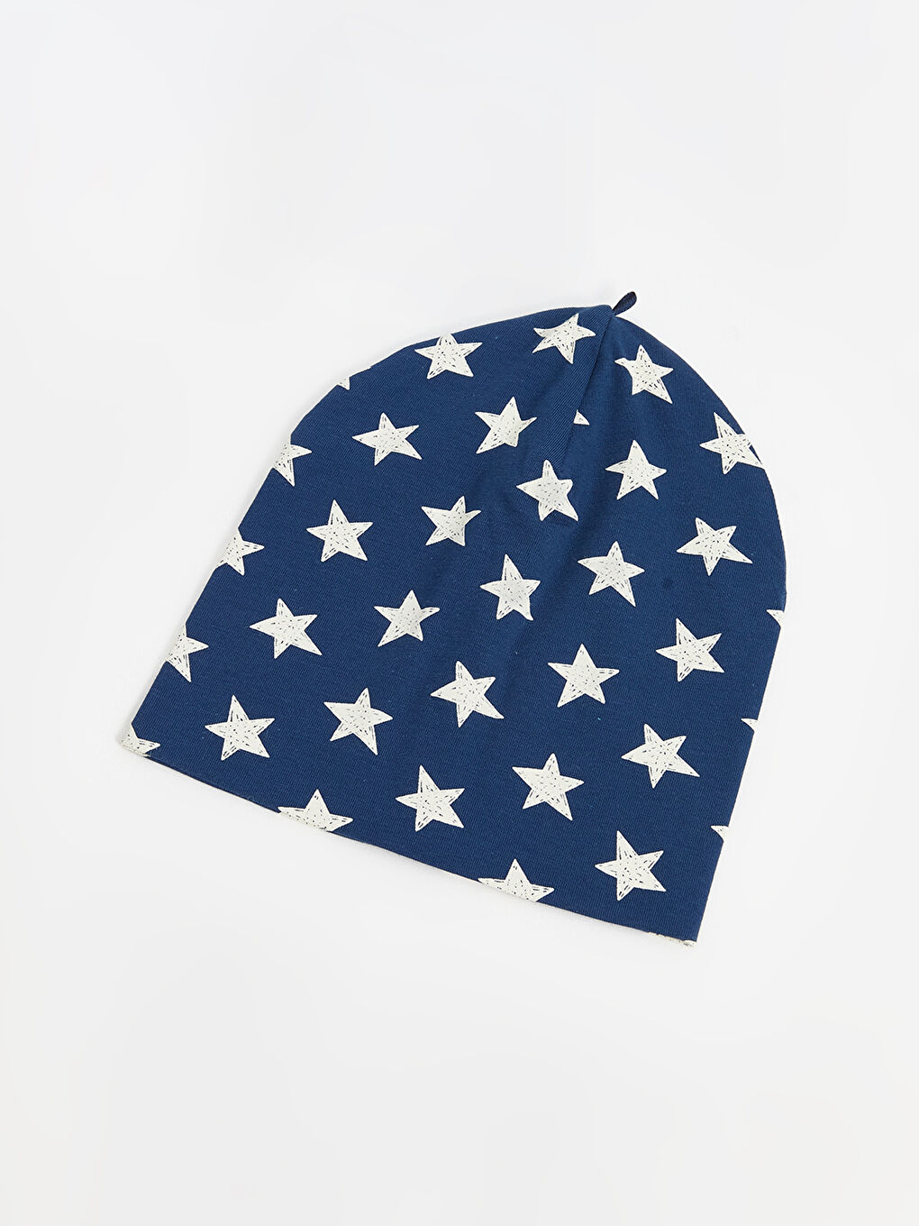 Lacivert Yıldız Baskılı Erkek Bebek Bere