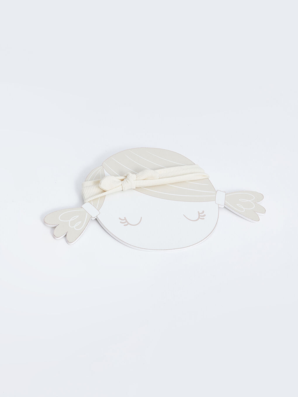 Ekru Fiyonk Detaylı Kız Bebek Saç Bandı