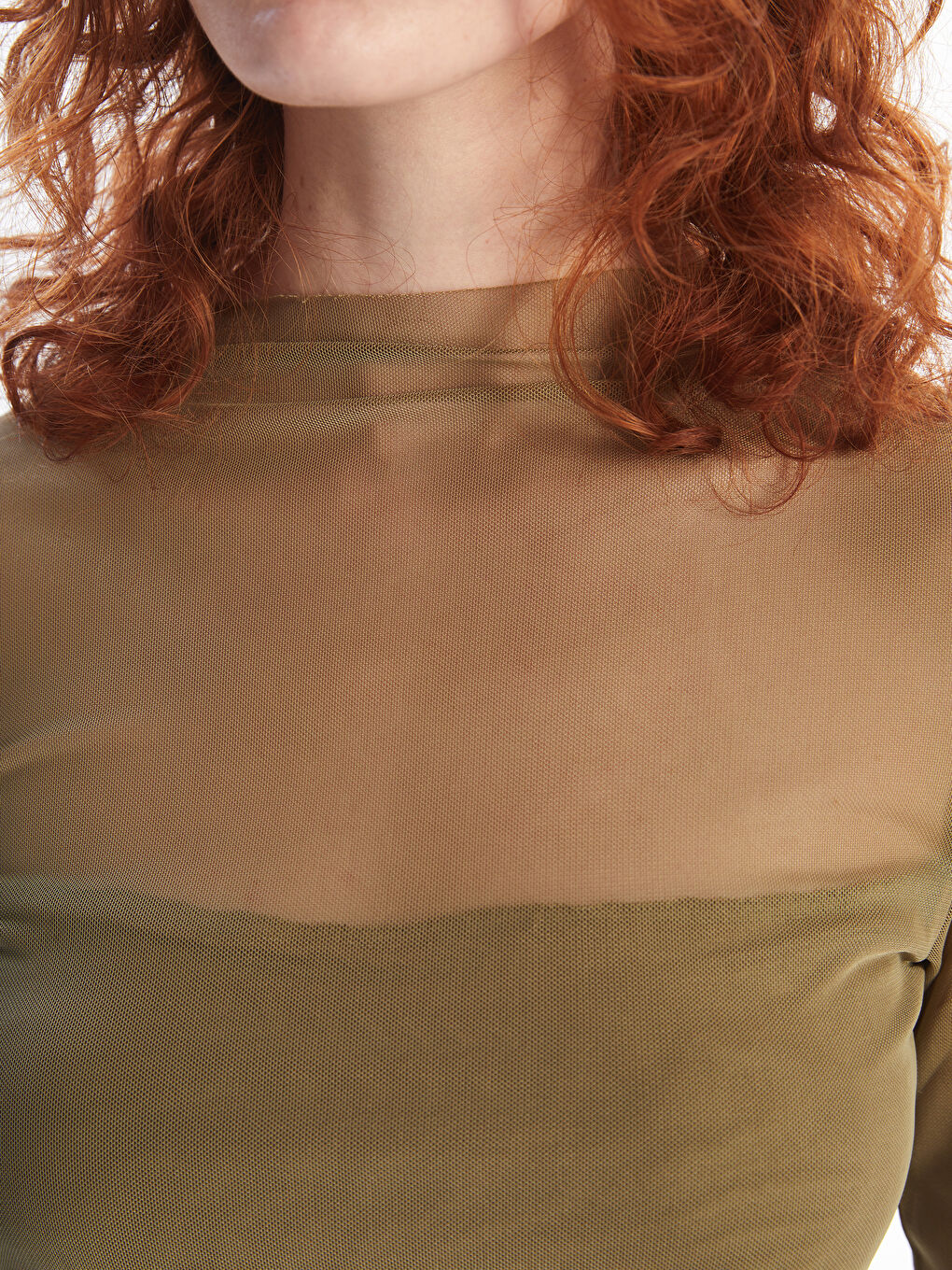 LCW Vision Funnel Neck Women's Blouse -W4BC72Z8-GVK