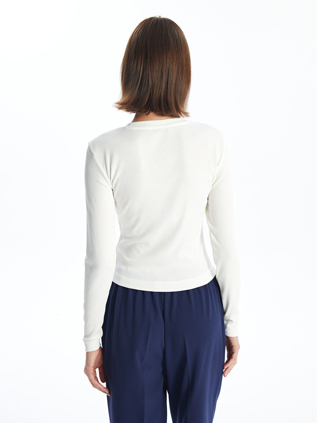 LCW Vision Rundhals Body für Damen mit Struktur -W4BC74Z8-R9J