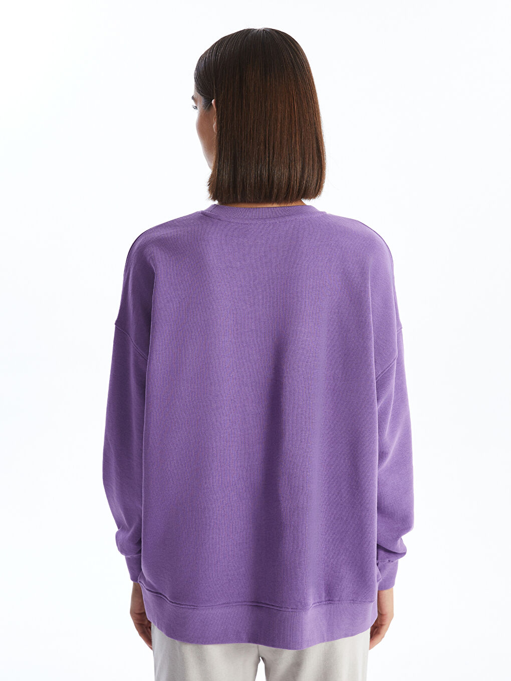 LCW Vision Crew Neck Oversize Women's Sweatshirt -W4BC93Z8-GZJ