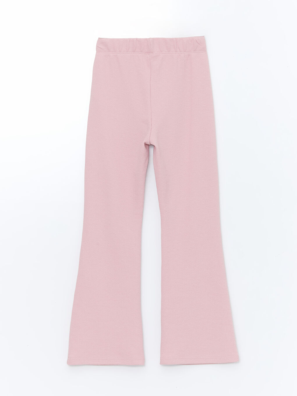 Pembe Beli Lastikli İspanyol Paça Kız Çocuk Tayt-1