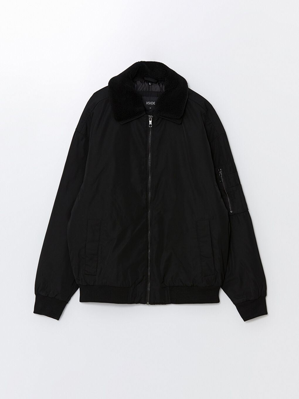 Relaxed Fit Collared Neck Men's Coat-3