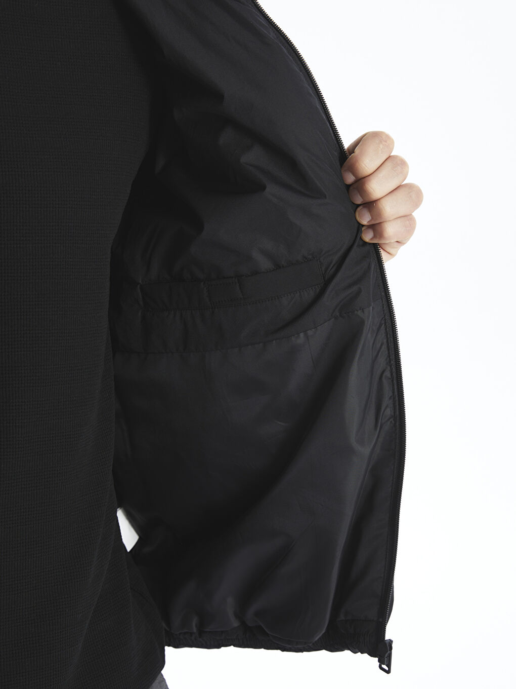 Standart Kalıp Kapüşonlu Erkek Şişme Mont-3