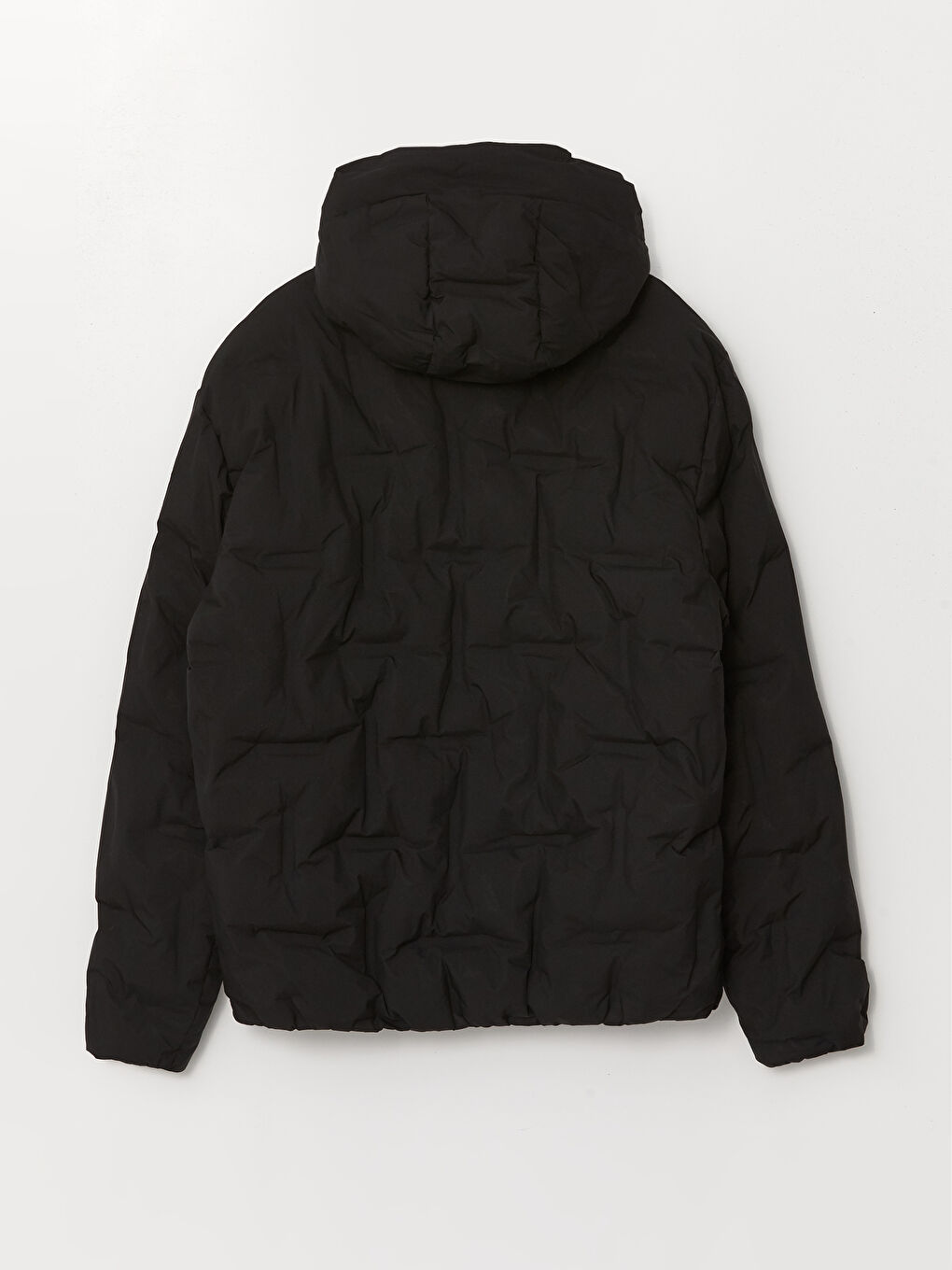 Standart Kalıp Kapüşonlu Erkek Şişme Mont-6