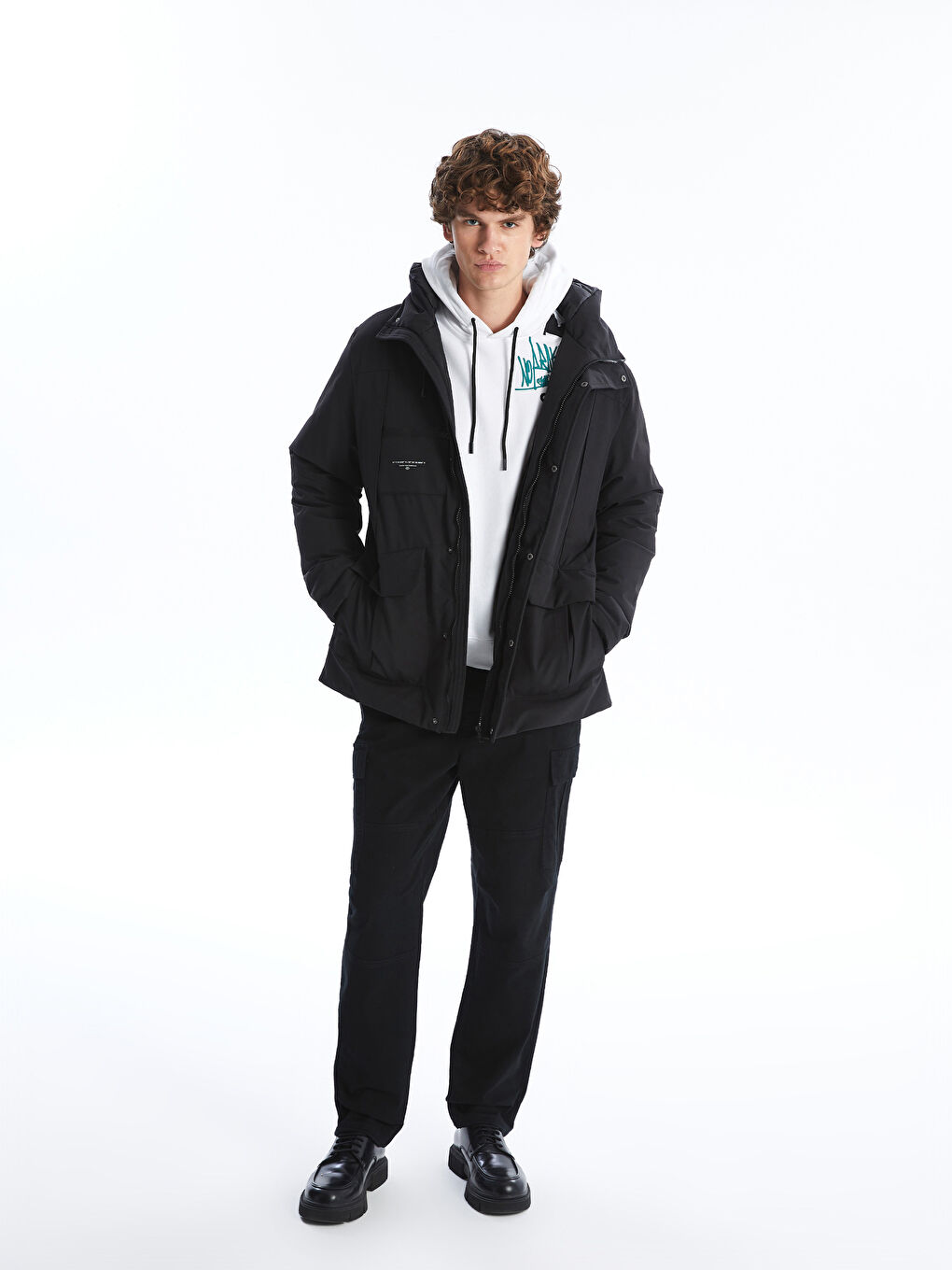 XSIDE Standard Fit Hooded Men's Coat -W4BD61Z8-CVL
