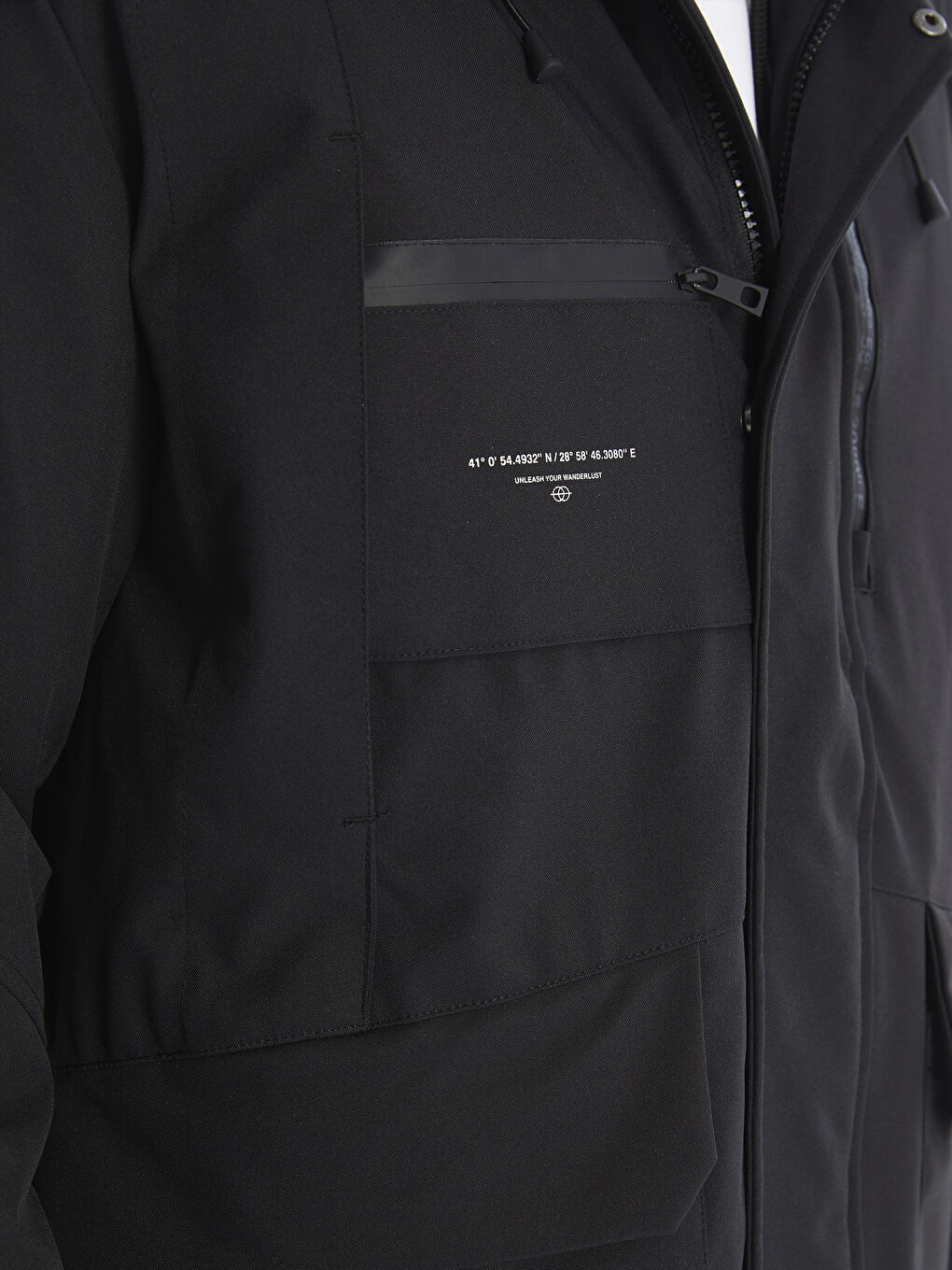 XSIDE Standard Fit Hooded Men's Coat -W4BD61Z8-CVL