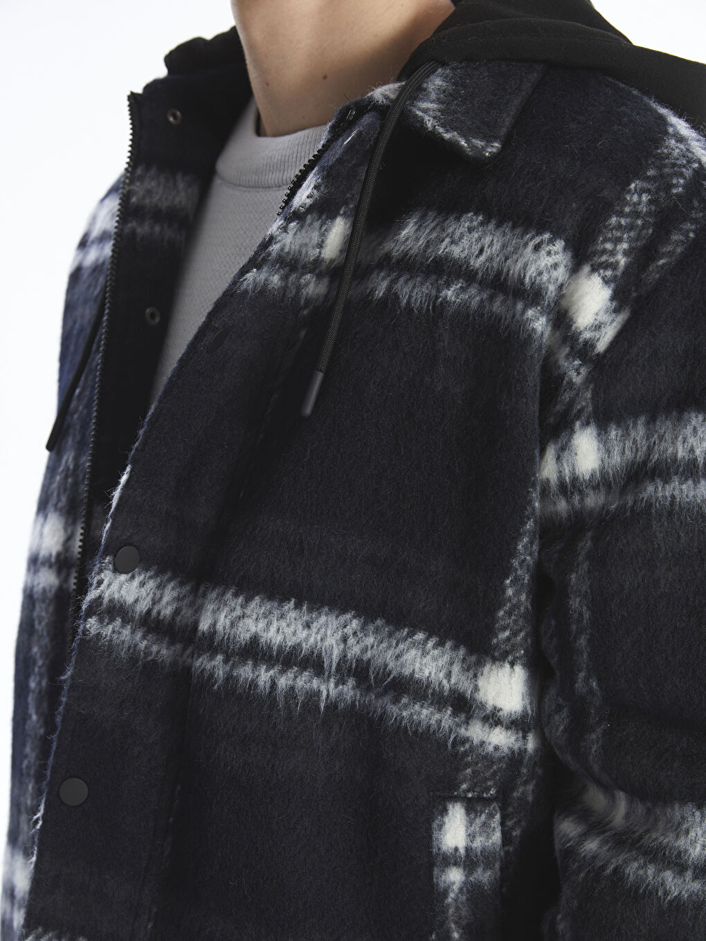 XSIDE Manteau à Capuche Coupe Régulière pour Hommes -W4BD65Z8-L8X