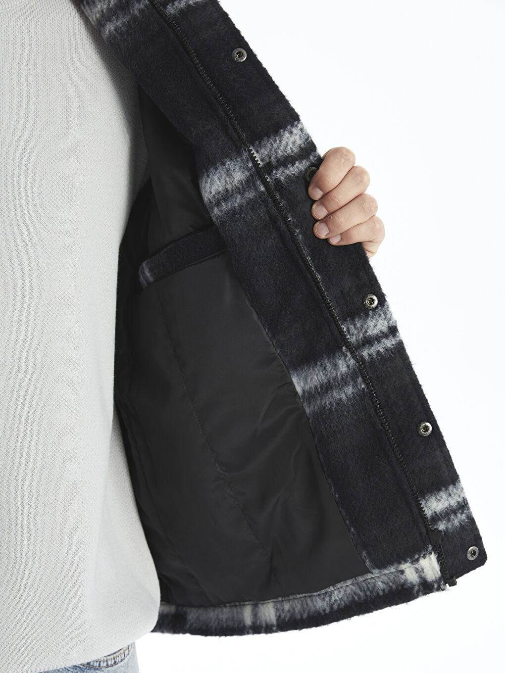XSIDE Manteau à Capuche Coupe Régulière pour Hommes -W4BD65Z8-L8X