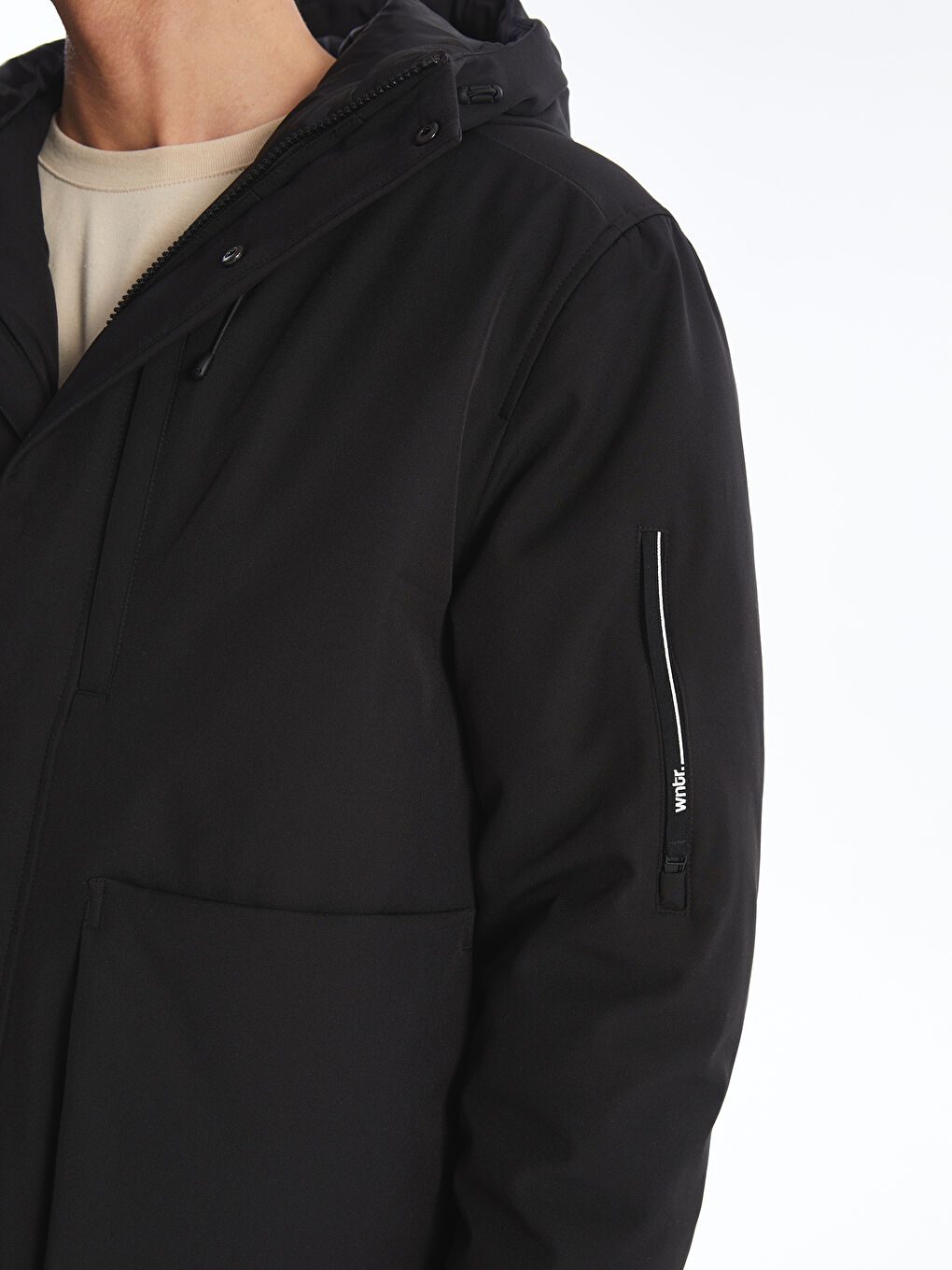 Standard Fit Hooded Men's Coat-2