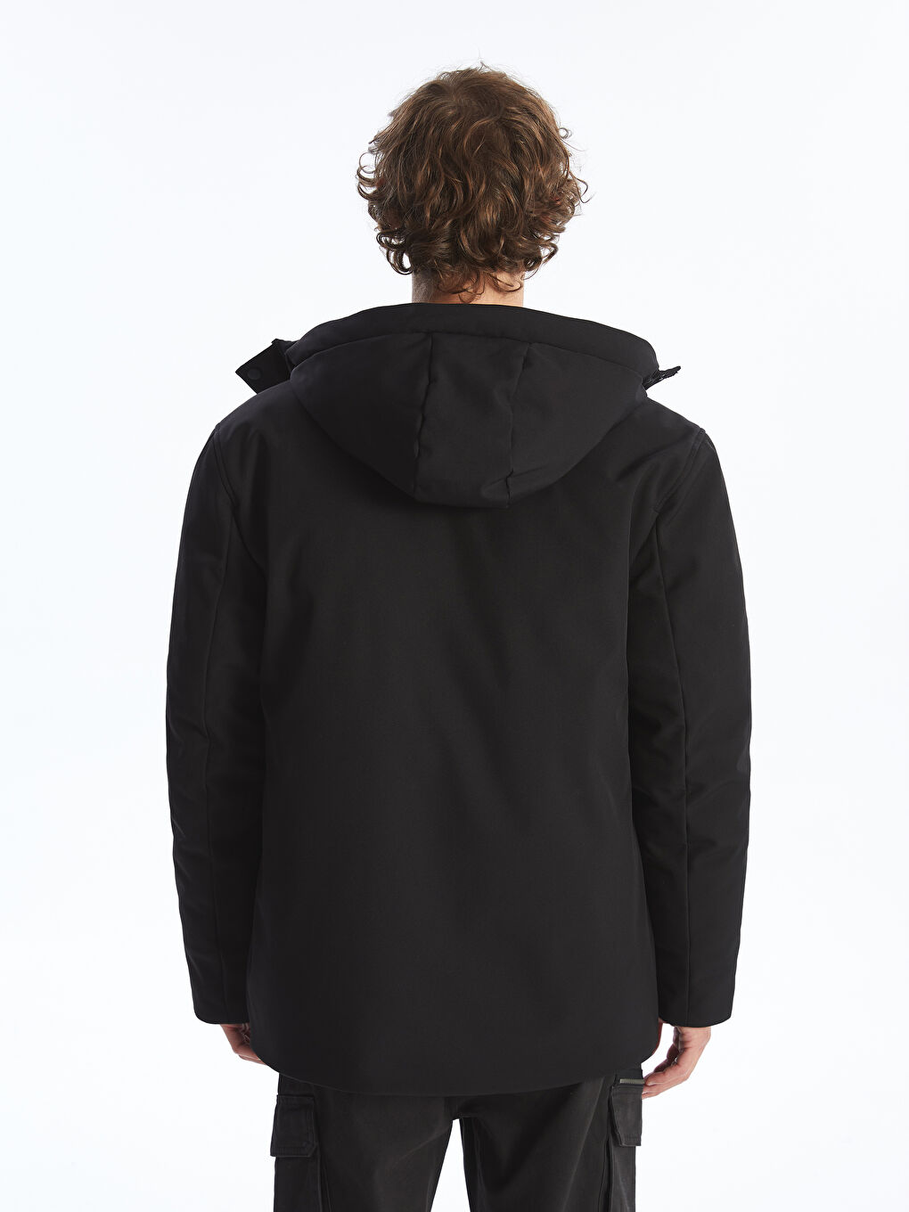 Standard Fit Hooded Men's Coat-4