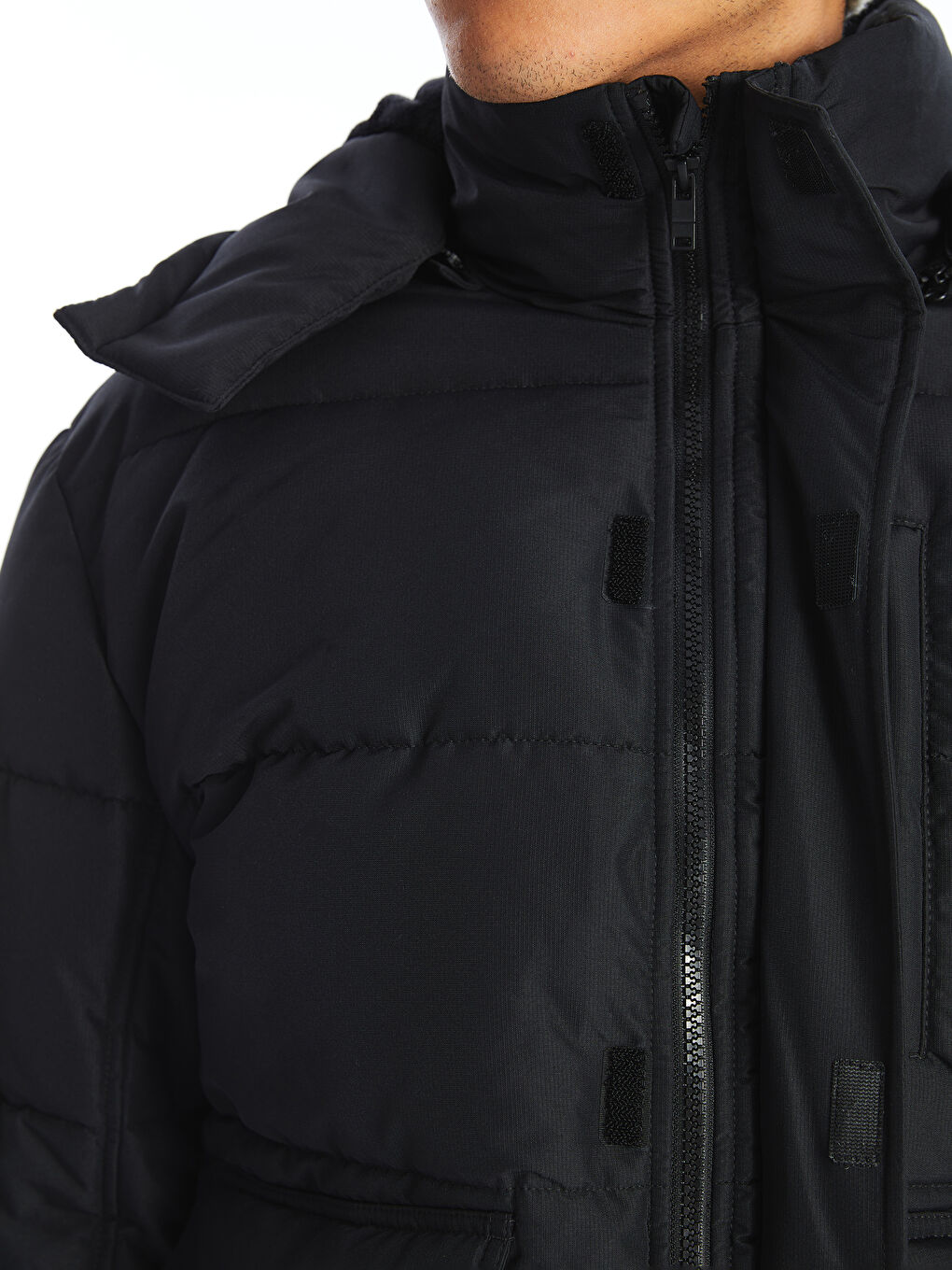 XSIDE Standard Fit Hooded Men's Puffer Coat -W4BD69Z8-CVL
