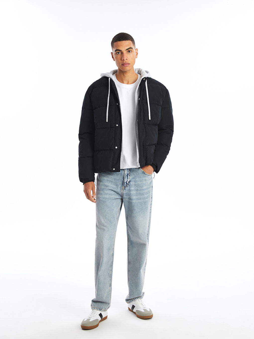 Standard Fit Hooded Puffer Coat-1