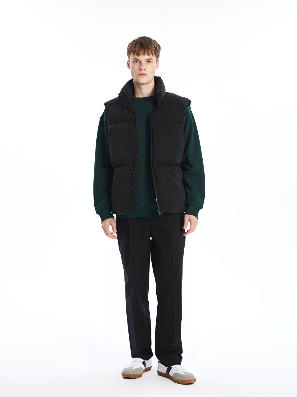 XSIDE Standard Fit Funnel Neck Men's Puffer Gilet -W4BD80Z8-CVL
