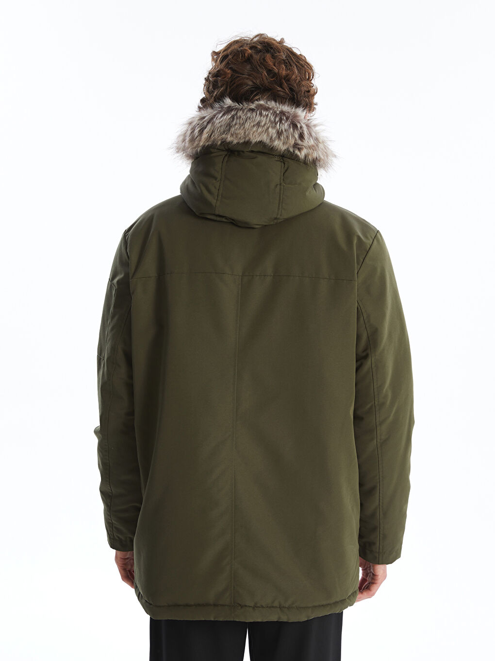 LCW Casual Haki Standart Kalıp Kapüşonlu Erkek Parka - 5