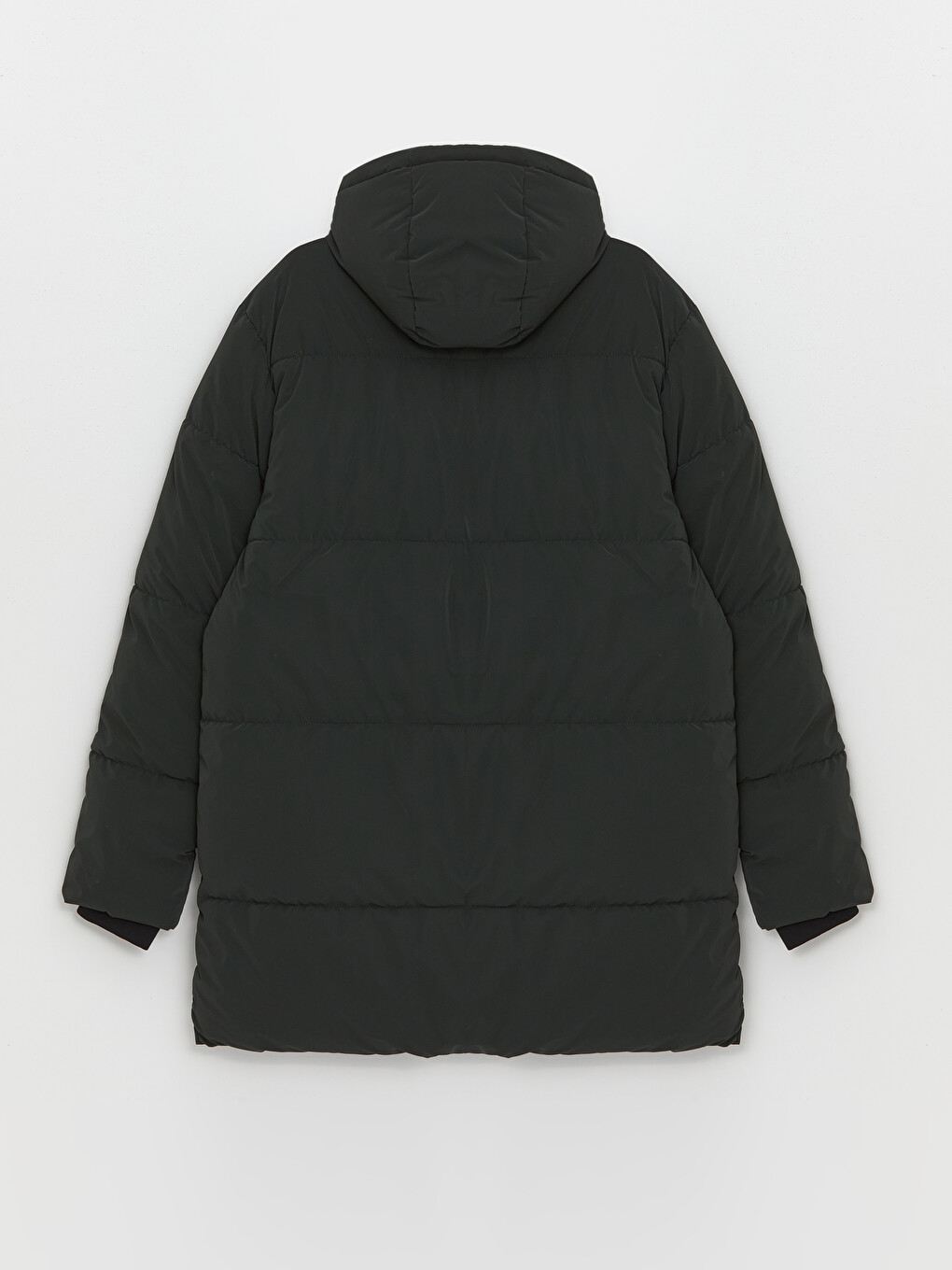 Yeşil Standart Kalıp Kapüşonlu Erkek Parka-6