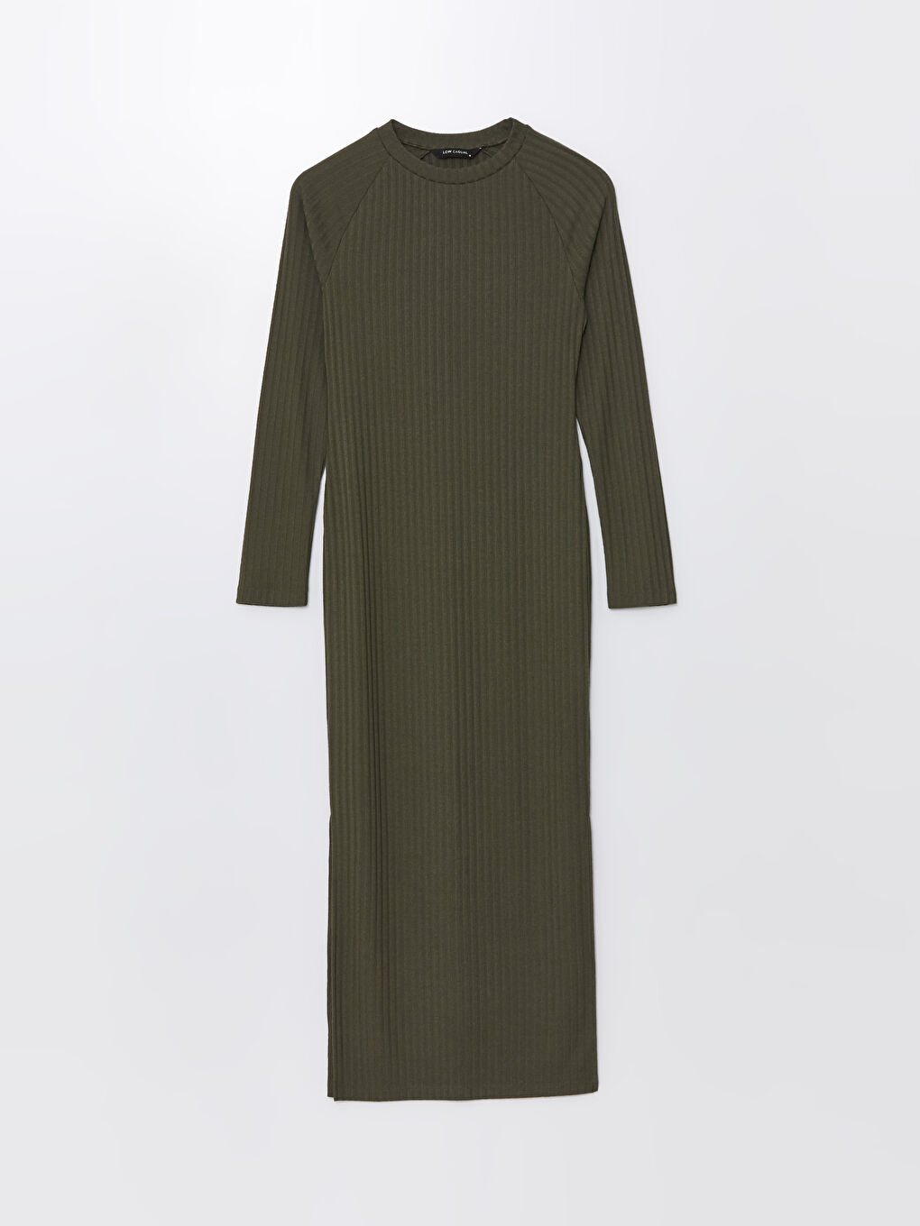 Crew Neck Plain Long Sleeve Women's Dress-5