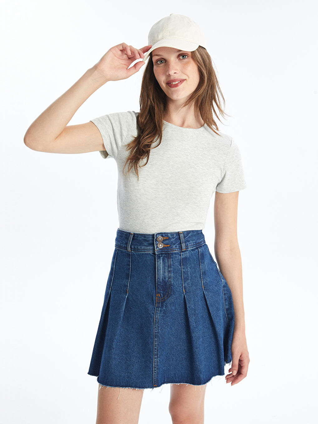 LCW Vision Regular Fit Women's Denim Skirt -W4BE33Z8-309