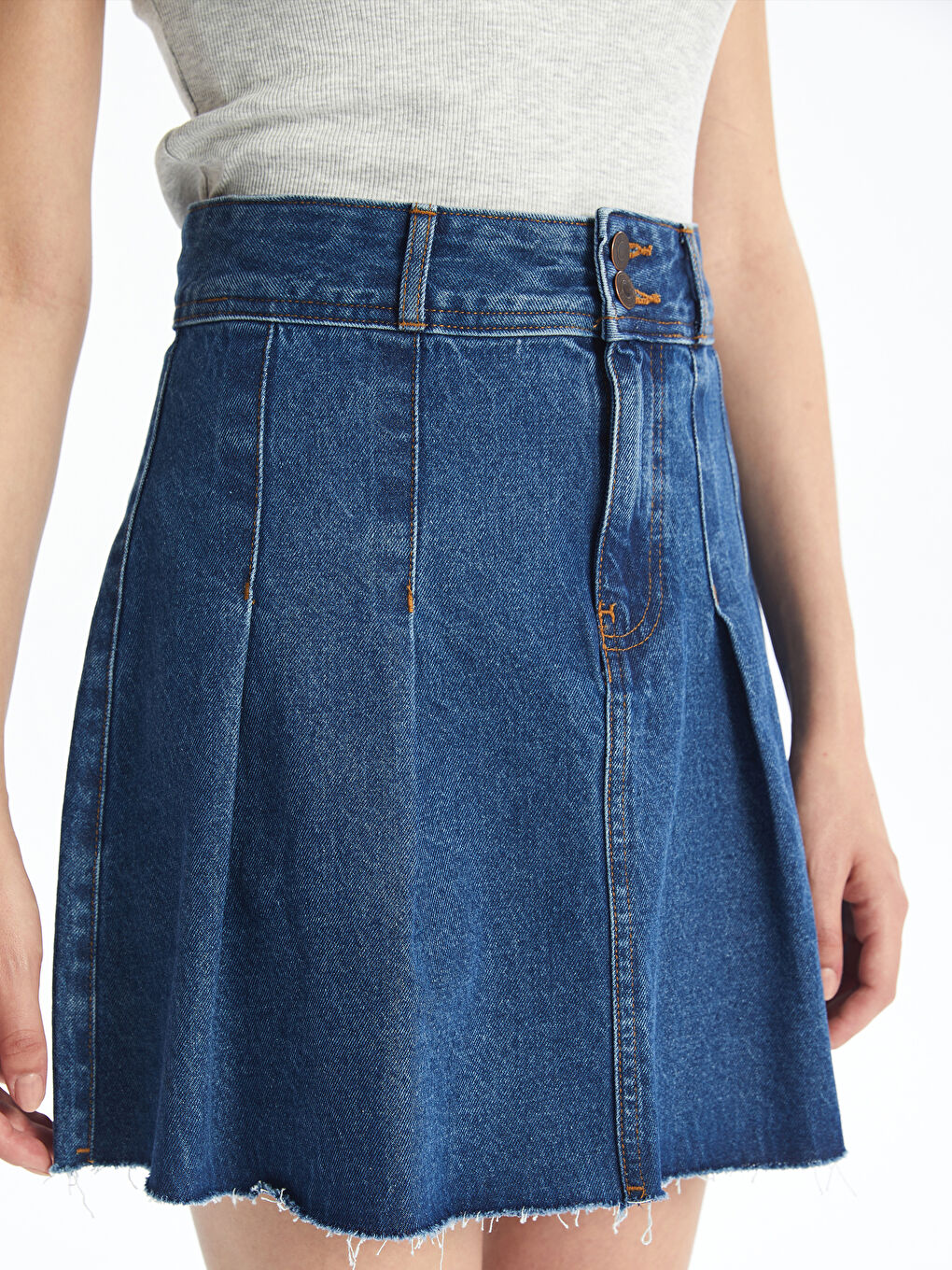 LCW Vision Regular Fit Women's Denim Skirt -W4BE33Z8-309